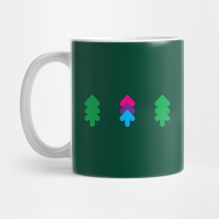 Green and colorful fir trees design Mug